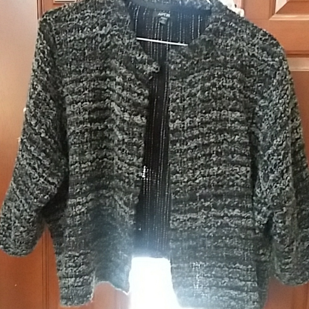 Apt 9 black tweedy textured cardigan